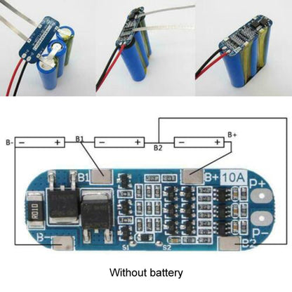 3S 10A 11.1V 12V 12.6V Li-Ion Battery Charging Protection Board, 3S 10A 11.1V 12V 12.6V