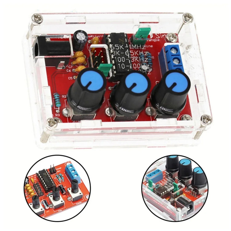 XR2206 High Precision Signal Generator DIY Kit Sine Triangle Square Waves 1Hz-1MHz Frequency Range, Parts, Welding