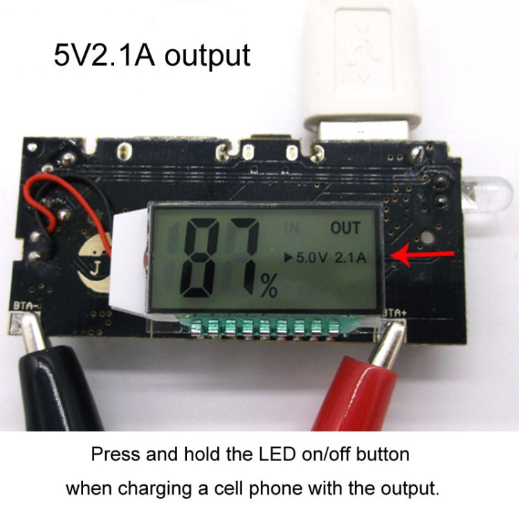 Module de chargeur double batterie USB18650, carte mère de charge avec affichage numérique pour batterie Li-Ion DIY, port de charge 5V 1A 2.1A