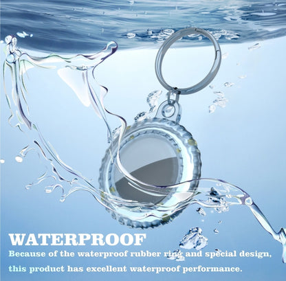 For Airtag IP68 Waterproof Full Cover PC Case With Key Ring