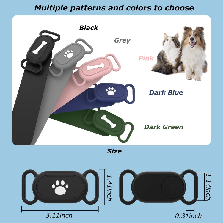 For Samsung Galaxy SmartTag 2 Pet Life Waterproof Silicone Protective Case
