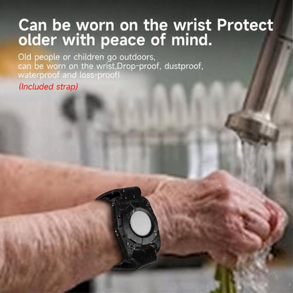Pour bracelet de montre AirTag 2e génération / AirTag 1re génération, étui étanche IP67 avec bracelet à coller