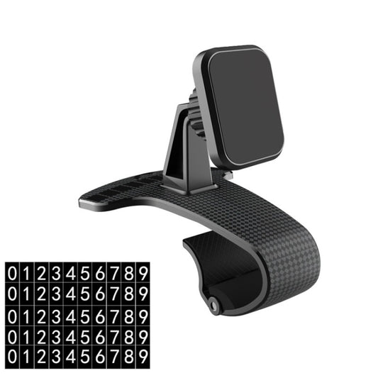 Support de téléphone de voiture magnétique pour tableau de bord avec numéro de stationnement