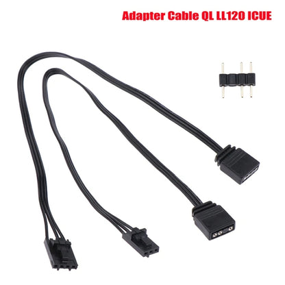 For Pirate Ship Controller Adapter Cable QL LL120 ICUE Divine Light Synchronization, 3Pin, 4Pin