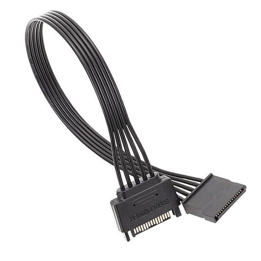 Power Supply SATA 15Pin Male And Female Extension Cable Durable Hard Disk Drive Power Connection Cables, 30cm 15Pin, 60cm 15Pin