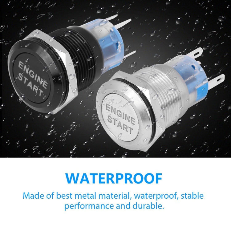 19MM Car Modification One-Button Start Switch Waterproof LED Metal Button