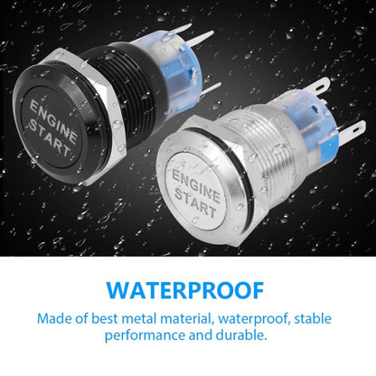 19MM Car Modification One-Button Start Switch Waterproof LED Metal Button