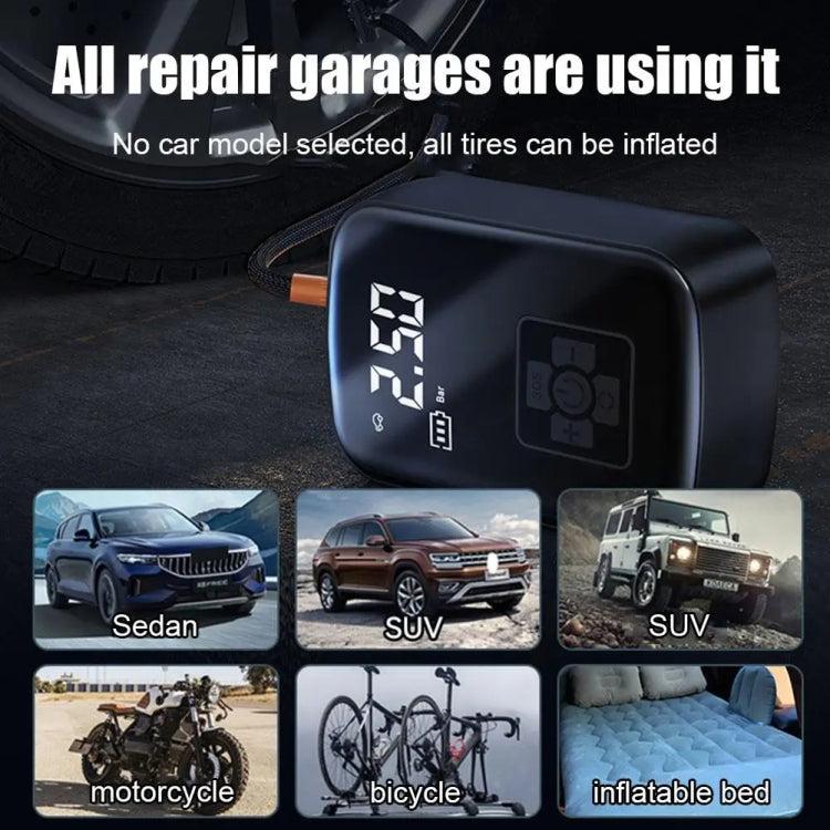 Gonfleur de pneu électrique portable pour voiture, filaire, sans fil standard, sans fil amélioré
