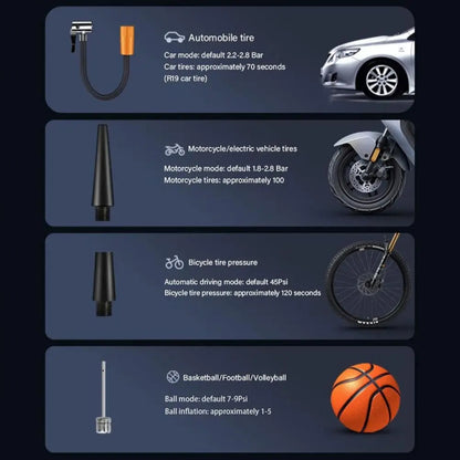 Gonfleur de pneu électrique portable pour voiture, filaire, sans fil standard, sans fil amélioré