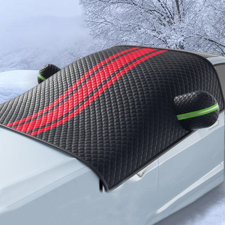 Car Front Windshield Snow and Anti-freeze Thickened Car Cover, Black Sedan, Black SUV, Black Red Sedan, Black Red SUV, Black Yellow Sedan, Black Yellow SUV