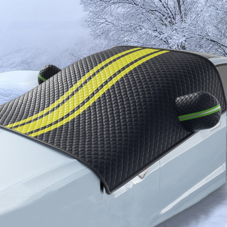 Car Front Windshield Snow and Anti-freeze Thickened Car Cover, Black Sedan, Black SUV, Black Red Sedan, Black Red SUV, Black Yellow Sedan, Black Yellow SUV