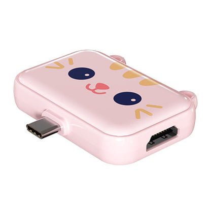 3 In 1 Type-C Docking Station USB Hub For iPad / Phone Docking Station, 3H HDMI+PD+USB3.0 Pink