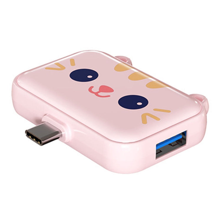 3 In 1 Type-C Docking Station USB Hub For iPad / Phone Docking Station, 3H HDMI+PD+USB3.0 Pink, 3C USB3.0+USB2.0 x 2 Pink, 3A USB3.0+USB2.0 x 2 Pink