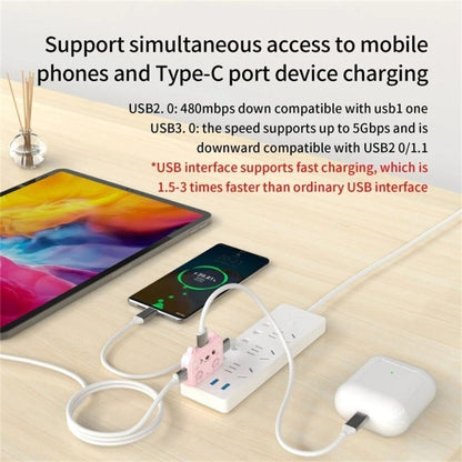 3 In 1 Type-C Docking Station USB Hub For iPad / Phone Docking Station, 3H HDMI+PD+USB3.0 Pink