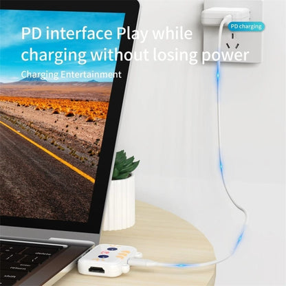 3 In 1 Type-C Docking Station USB Hub For iPad / Phone Docking Station, 3H HDMI+PD+USB3.0 Pink