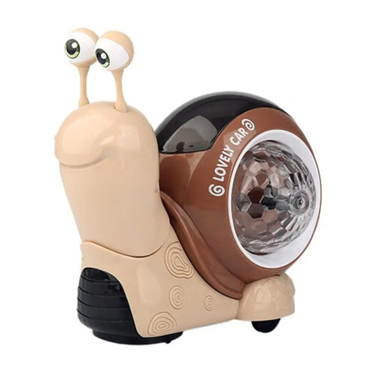 ألعاب حلزون كهربائية للأطفال، مزودة بمؤثرات صوتية وضوئية، متوفرة باللونين الرمادي والأخضر.