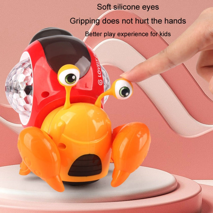 Crawling Hermit Crab Educational Electrical Toys Universal Music Light Projection Cartoon Children Toys, Hermit Crab Blue, Hermit Crab Orange