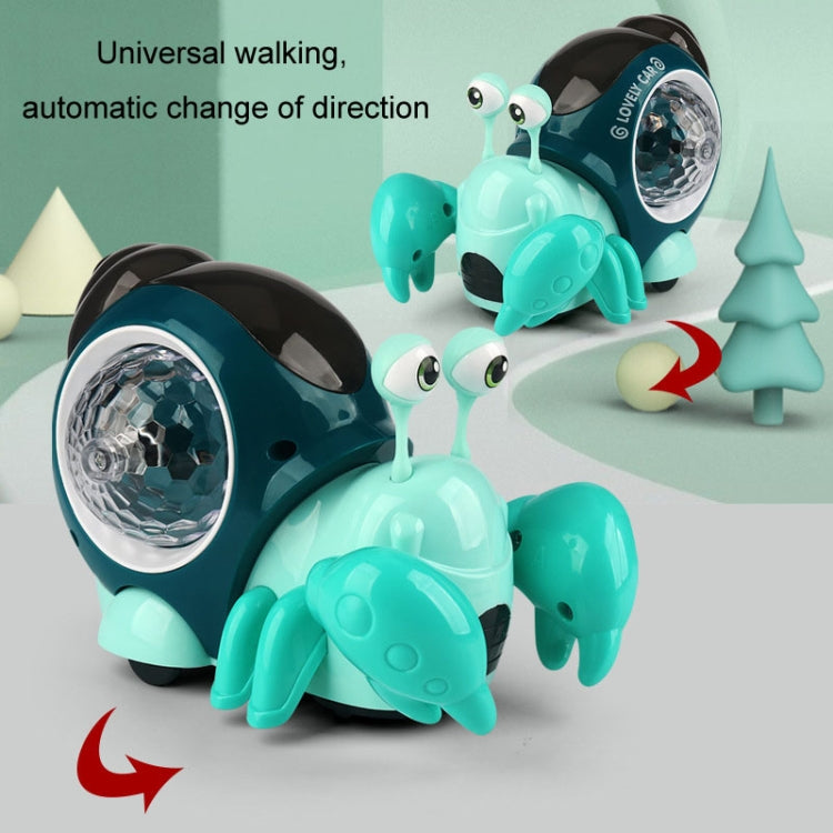 Crawling Hermit Crab Educational Electrical Toys Universal Music Light Projection Cartoon Children Toys, Hermit Crab Blue, Hermit Crab Orange