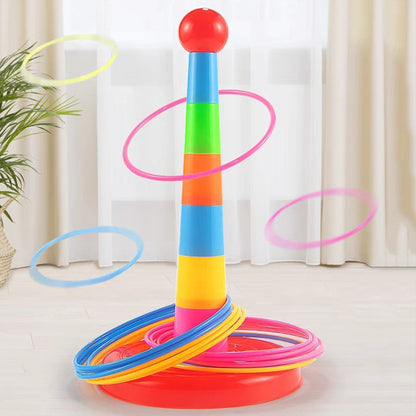 Nachtmarktstand Abnehmbare Wurf-Ring-Spiele Kinder Eltern-Kind-Spiele, 1 Turm 3 Ringe, 1 Turm 9 Ringe, 1 Turm+12 Ringe, 1 Turm 18 Ringe, 1 Turm 24 Ringe, 1 Turm+36 Ringe, 2 Türme 30 Ringe, 2 Türme 48 Ringe