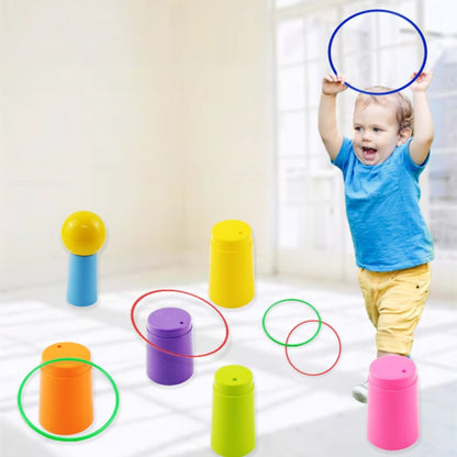Nachtmarktstand Abnehmbare Wurf-Ring-Spiele Kinder Eltern-Kind-Spiele, 1 Turm 3 Ringe, 1 Turm 9 Ringe, 1 Turm+12 Ringe, 1 Turm 18 Ringe, 1 Turm 24 Ringe, 1 Turm+36 Ringe, 2 Türme 30 Ringe, 2 Türme 48 Ringe