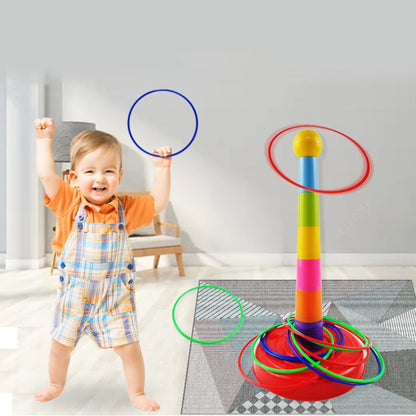 Nachtmarktstand Abnehmbare Wurf-Ring-Spiele Kinder Eltern-Kind-Spiele, 1 Turm 3 Ringe, 1 Turm 9 Ringe, 1 Turm+12 Ringe, 1 Turm 18 Ringe, 1 Turm 24 Ringe, 1 Turm+36 Ringe, 2 Türme 30 Ringe, 2 Türme 48 Ringe