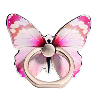 Cute Cartoon Butterfly Multifunctional Finger Ring Cell Phone Holder 360 Degree Rotating Universal Phone Ring Stand, Pale Pink, Green, Pink, Blue, Purple