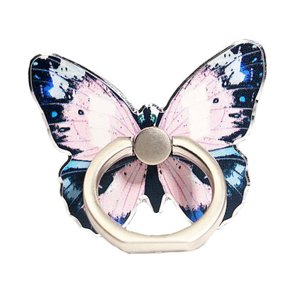 Cute Cartoon Butterfly Multifunctional Finger Ring Cell Phone Holder 360 Degree Rotating Universal Phone Ring Stand, Pale Pink, Green, Pink, Blue, Purple