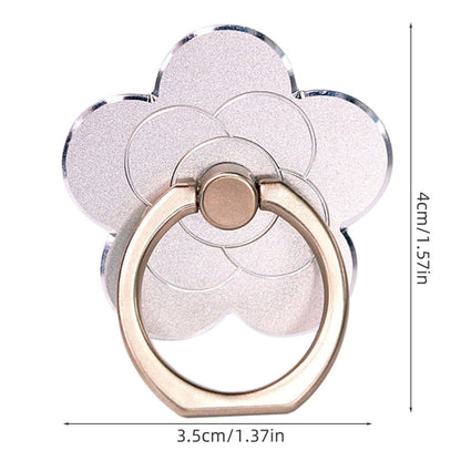 Metal Cell Phone Finger Ring Holder Rotatable Desktop Phone Stand, 5 Leaf Flower Oxidation Silver, 5 Leaf Flower Oxidation Black, 5 Leaf Flower Oxidation Rose Golden, 4 Leaf Grass Oxidation Silver, 4 Leaf Grass Oxidation Black                          ...