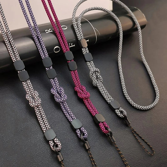 Dual-use Detachable Adjustment Mobile Phone Lanyard Anti-lost Wrist Rope, Light Brown, Black and Blue, Pink