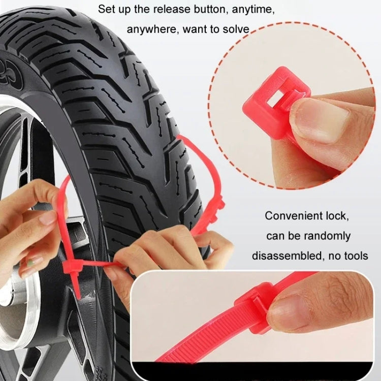 5pcs/Set Motorcycle Electric Two-Wheeler Non-Damaging Anti-Skid Chain Ties, Black, Green, Red