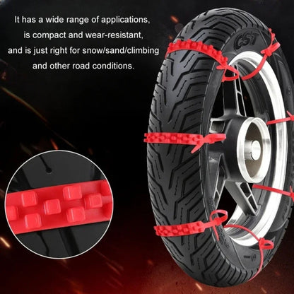 5pcs/Set Motorcycle Electric Two-Wheeler Non-Damaging Anti-Skid Chain Ties, Black, Green, Red