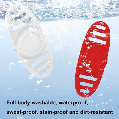 For Airtag Binaural Cover Waterproof Tracker Case Pet Collar Locator Silicone Cover, Black, White, Red, Pink, Yellow, Matcha Green, Light Purple, Violet Purple, Mint Green, Light Blue, Luminous Pink, Luminous Green, Luminous Blue