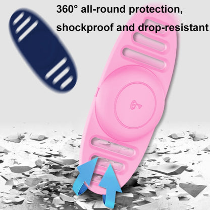 For Airtag Binaural Cover Waterproof Tracker Case Pet Collar Locator Silicone Cover, Black, White, Red, Pink, Yellow, Matcha Green, Light Purple, Violet Purple, Mint Green, Light Blue, Luminous Pink, Luminous Green, Luminous Blue