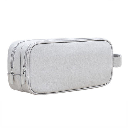 SM09 Double-layer Large Capacity Digital Accessories Storage Bag, Gray, Black, Navy Blue, Dark Gray