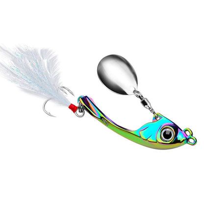 PROBEROS DW570 Leurres de pêche, Paillettes tournantes, Lancer Long, Tremblement, Nage VIB, Micro Tremblement, Appât en alliage de zinc, 9g, 13g, 17g