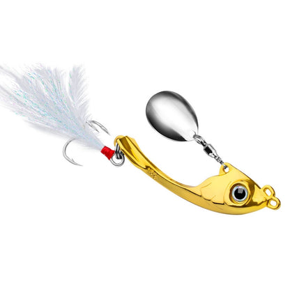 PROBEROS DW570 Leurres de pêche, Paillettes tournantes, Lancer Long, Tremblement, Nage VIB, Micro Tremblement, Appât en alliage de zinc, 9g, 13g, 17g
