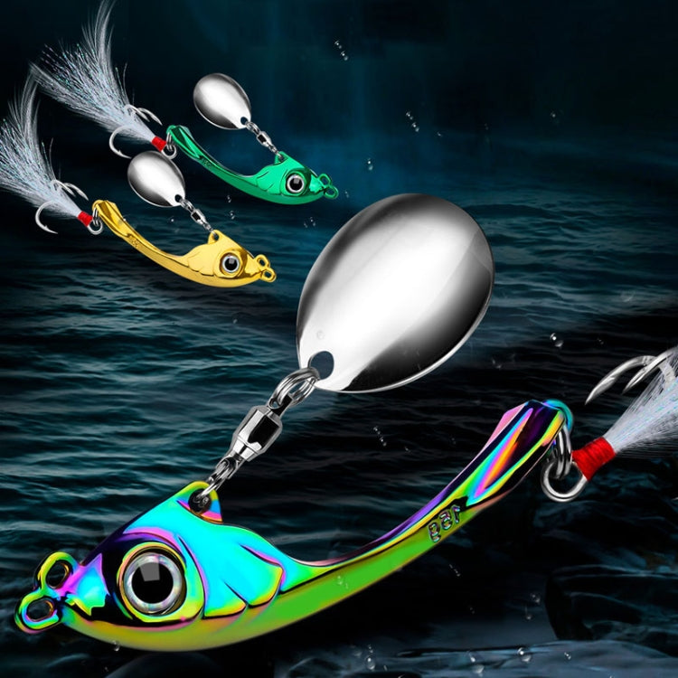PROBEROS DW570 Leurres de pêche, Paillettes tournantes, Lancer Long, Tremblement, Nage VIB, Micro Tremblement, Appât en alliage de zinc, 9g, 13g, 17g