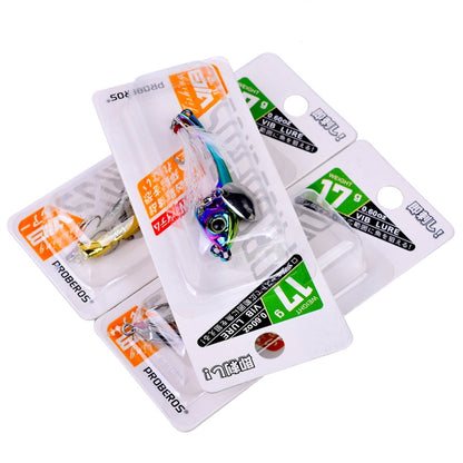 PROBEROS DW570 Leurres de pêche, Paillettes tournantes, Lancer Long, Tremblement, Nage VIB, Micro Tremblement, Appât en alliage de zinc, 9g, 13g, 17g