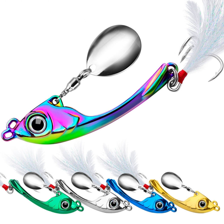 PROBEROS DW570 Leurres de pêche, Paillettes tournantes, Lancer Long, Tremblement, Nage VIB, Micro Tremblement, Appât en alliage de zinc, 9g, 13g, 17g