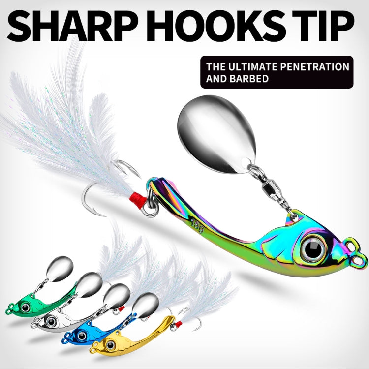 PROBEROS DW570 Leurres de pêche, Paillettes tournantes, Lancer Long, Tremblement, Nage VIB, Micro Tremblement, Appât en alliage de zinc, 9g, 13g, 17g