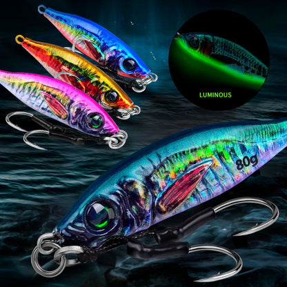 Leurre de pêche PROBEROS LF136, imitation appât 3D peint au pistolet, longue portée, eau douce, pour la pêche des fauvettes et achigans. Poids : 40g, 60g, 30g, 80g