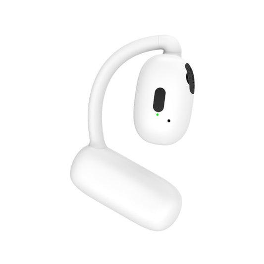 Écouteurs sans fil Bluetooth V5.4 à accrochage d'oreille, Casque audio stéréo, V21 Blanc, V21 Noir