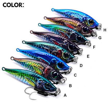 PROBEROS LF137 Leurre bionique 3D peint par pulvérisation, leader de ligne, poisson, longue distance, pêche en eau douce ou salée, appât lumineux, 28g, 40g, 60g, 100g, 120g, 180g, 80g, 150g, 200g