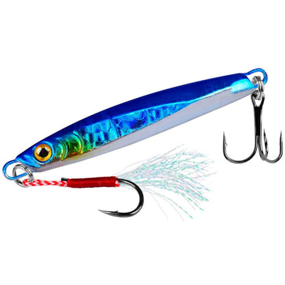 PROBEROS LF128 Leurre de pêche longue distance Plaque en fer Plomb Poisson Pêche en eau douce et mer Basse de pêche Métal Paillettes Appâts, 7g, 10g, 15g, 20g, 30g