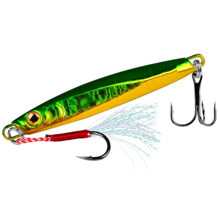 PROBEROS LF128 Leurre de pêche longue distance Plaque en fer Plomb Poisson Pêche en eau douce et mer Basse de pêche Métal Paillettes Appâts, 7g, 10g, 15g, 20g, 30g