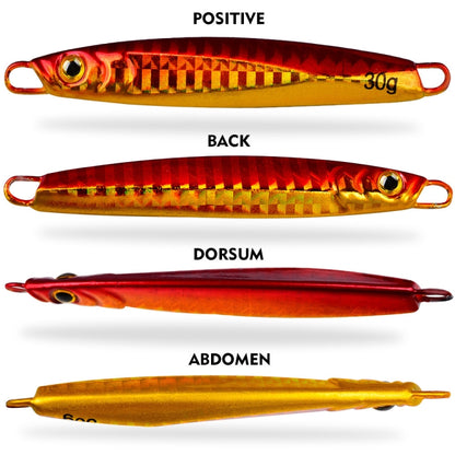 PROBEROS LF128 Leurre de pêche longue distance Plaque en fer Plomb Poisson Pêche en eau douce et mer Basse de pêche Métal Paillettes Appâts, 7g, 10g, 15g, 20g, 30g