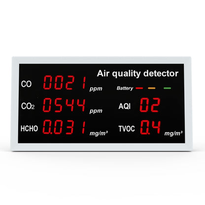 5-in-1 Indoor Home Portable Air Monitor TVOC Formaldehyde Detector, 5-in-1(White), 5-in-1(Light Gray)