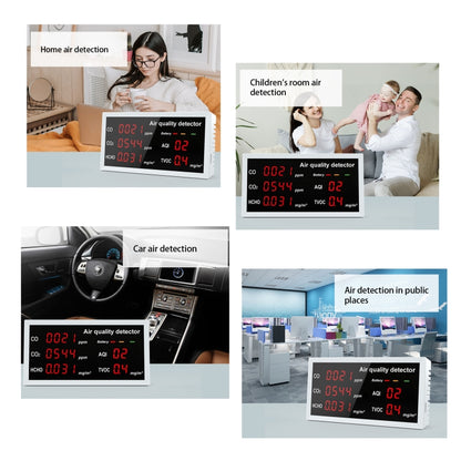 5-in-1 Indoor Home Portable Air Monitor TVOC Formaldehyde Detector, 5-in-1(White), 5-in-1(Light Gray)