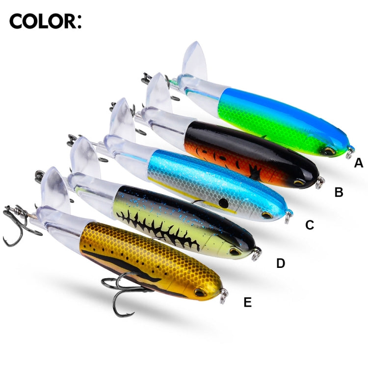 PROBEROS DW601 Leurre de pêche rotatif à 360 degrés, hélice, leurre de surface, poisson flottant, 11,5 cm/16,5 g, 14,5 cm/32,5 g, 10,5 cm/13,5 g