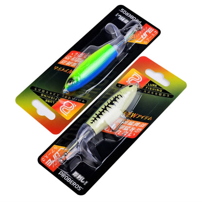 PROBEROS DW601 Leurre de pêche rotatif à 360 degrés, hélice, leurre de surface, poisson flottant, 11,5 cm/16,5 g, 14,5 cm/32,5 g, 10,5 cm/13,5 g